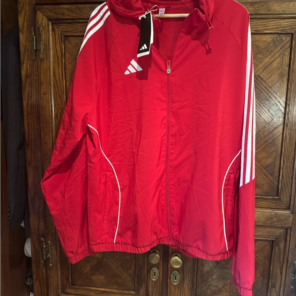 Adidas Red Bomber Jacket